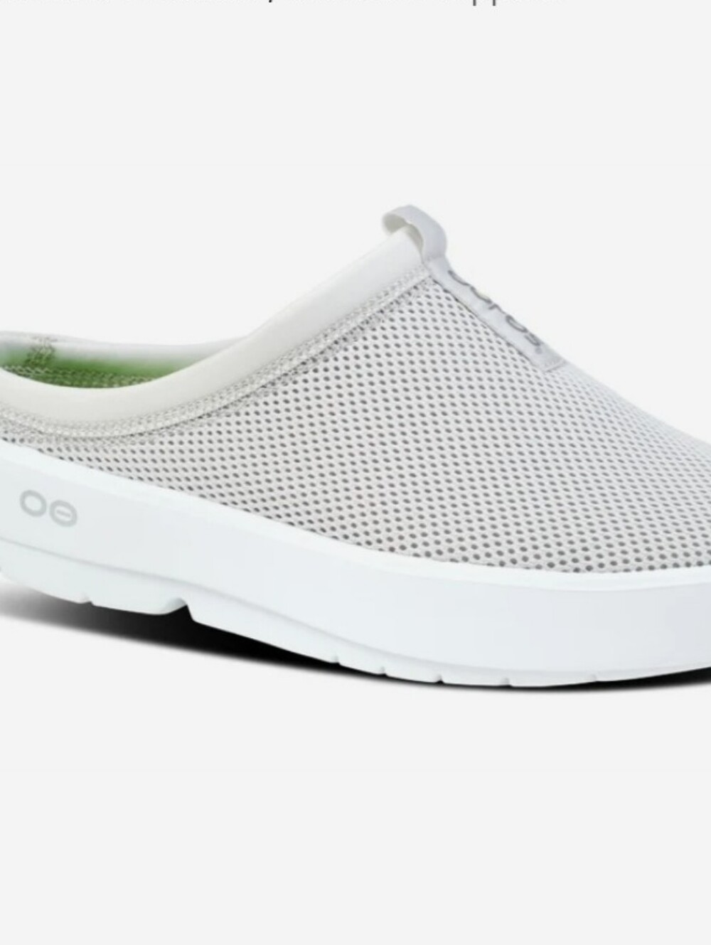 OOFOS OOcoozie Sport Mule Clog- White/Grey